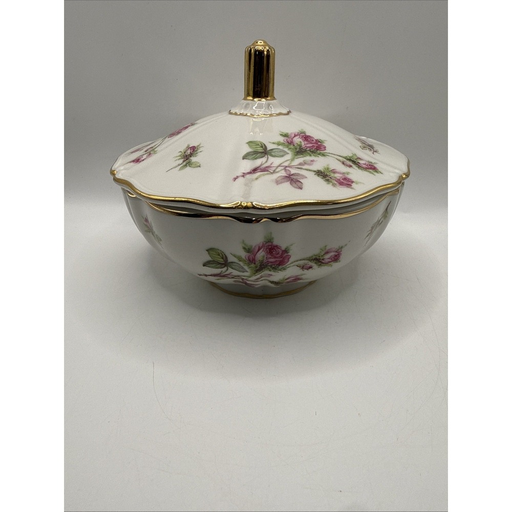 Jaegar & Co PMR Bavarian German‎ Porcelain Covered Dish Trinket Dish Dresser